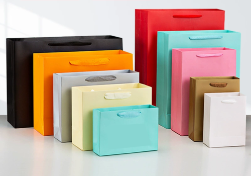11 Custom Kraft Paper Shopping Bags with Handles | Eco-Friendly Retail Packaging Bags with Logo