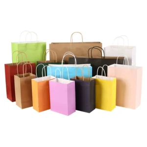 Custom Kraft Paper Bags with Handles | Eco-Friendly Gift & Takeout Bags