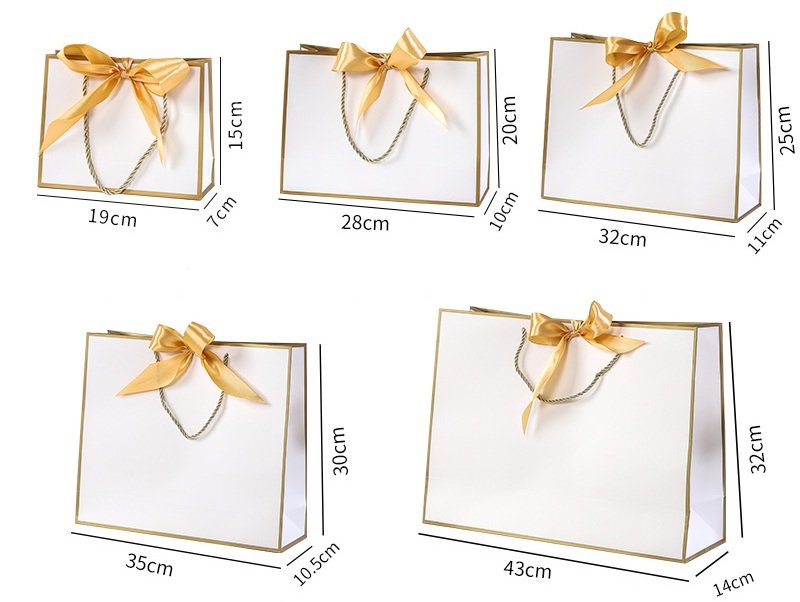 Custom Ribbon Gift Paper Bags | Luxury Printed Shopping Bags Manufacturer
