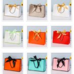 Custom Ribbon Gift Paper Bags | Luxury Printed Shopping Bags Manufacturer