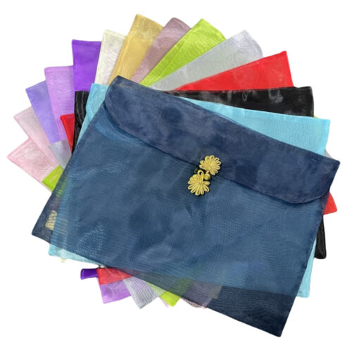 Custom Organza Drawstring Gift Bags with Chinese Knot Closure | Luxury Jewelry & Gift Packaging Bags