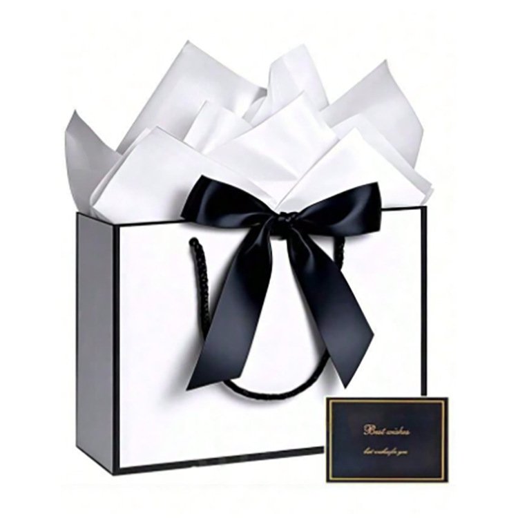 Custom Ribbon Gift Paper Bags | Luxury Printed Shopping Bags Manufacturer