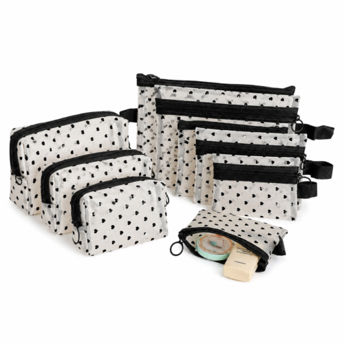 Wholesale Mesh Cosmetic Bag Set with Custom Logo