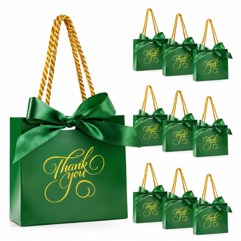 Custom Ribbon Gift Paper Bags | Luxury Printed Shopping Bags Manufacturer
