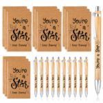 Custom Eco-Friendly Notebook and Pen Gift Set | Recycled Kraft Stationery with Logo