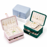 Custom PU Leather Jewelry Organizer Case with Mirror | Luxury Jewelry Packaging