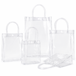 Custom Clear PVC Tote Bags Manufacturer | Transparent Reusable Bags for Retail & Brand Packaging