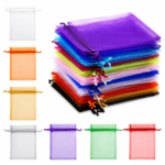 Custom Organza Drawstring Gift Bags | Jewelry & Luxury Gift Packaging Pouches