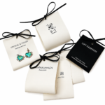Custom Fabric Jewelry Display Cards with Ribbon | Luxury Jewelry Packaging